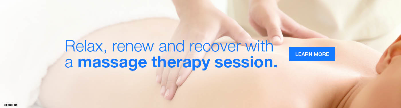 Relax, renew and recover with a massage therapy session.